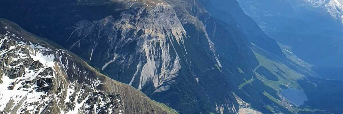 Flugwegposition um 13:41:57: Aufgenommen in der Nähe von Gemeinde Nauders, Österreich in 3845 Meter